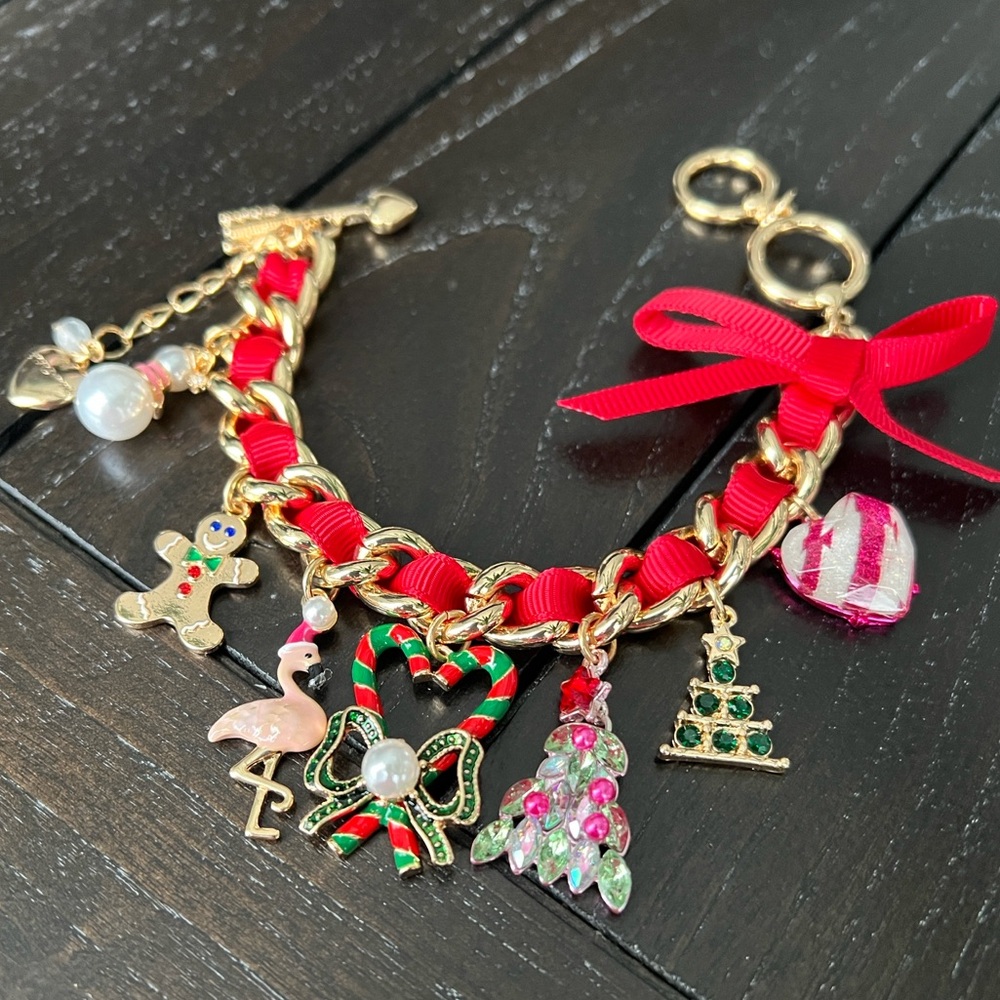 Betsey Johnson Festive Holiday Charm Bracelet